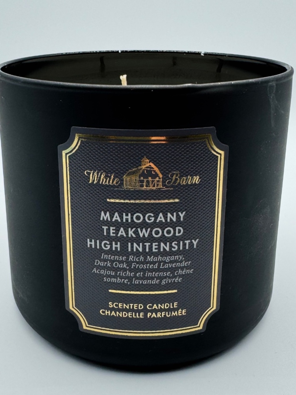 Bath & Body Works White Barn Mahogany Teakwood High Intensity 3-Wick Candle - Picture 5 of 6